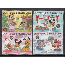 Antigua Correo Yvert 947/50 ** Mnh Navidad Walt Disney