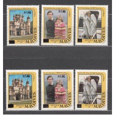 Maldives - Correo Yvert 950/5 ** Mnh  Princesade Gales