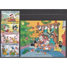 Antigua Correo Yvert 955/8+Hb 121 ** Mnh Navidad Walt Disney