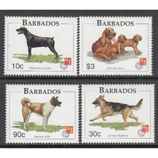 Barbados - Correo 1997 Yvert 956/9 ** Mnh Fauna perros