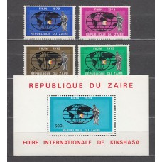 Zaire - Correo Yvert 957/60+H.10 ** Mnh