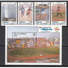 Gambia - Correo 1990 Yvert 965/8+H.99 ** Mnh  Olimpiadas de Barcelona