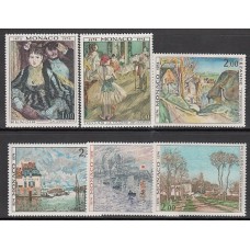 Monaco - Correo 1974 Yvert 967/72 ** Mnh   Pinturas impresionistas