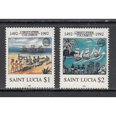 Santa Lucia - Correo Yvert 979/80 ** Mnh Descubrimiento de América