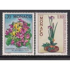 Monaco - Correo 1974 Yvert 984/5 ** Mnh   Ramos de flores