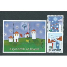 Albania Correo 2004 Yvert 2771/2 + Hb 120 ** Mnh Otan