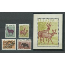 Albania Correo 1962 Yvert 597/600 + Hb 6F Mnh ** Fauna