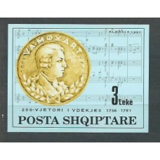 Albania Hojas 1991 Yvert 70 ** Mnh Música Mozart