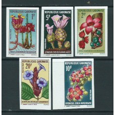 Gabon - Correo Yvert 243/7 Sin dentar ** Mnh  Flores