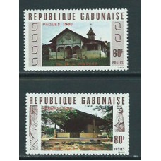 Gabon - Correo Yvert 432/3 ** Mnh  Iglesias