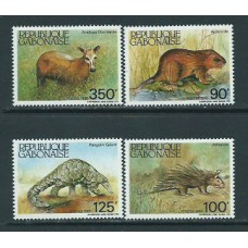 Gabon - Correo Yvert 586/9 ** Mnh  Fauna