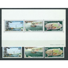 Gabon - Aereo Yvert 166/8+Hb 24 ** Mnh