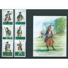 Guinea Republique - Correo Yvert 1134AD/AJ+H.123C ** Mnh  Uniformes militares