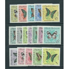 Guinea Republique - Correo Yvert 146/59+A.32/4 ** Mnh  Fauna mariposas