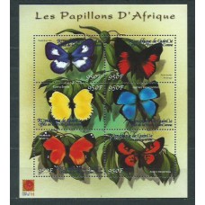 Guinea Republique - Correo Yvert 2150GQ/GV ** Mnh  Fauna mariposas