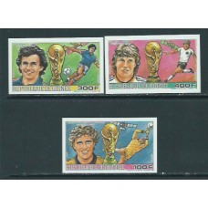 Guinea Republique - Correo Yvert 808/10 Sin dentar ** Mnh  Deportes fútbol