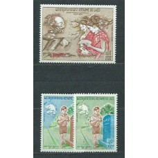 Laos - Correo 1974 Yvert 261/2+A.114 ** Mnh