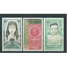 Laos - Correo 1962 Yvert 79/81 ** Mnh