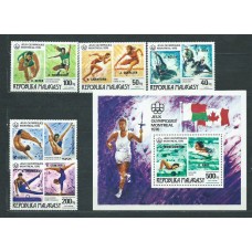 Madagascar - Correo 1977 Yvert 607/8+A 174/6+H.16 ** Mnh  Olimpiadas de Montreal