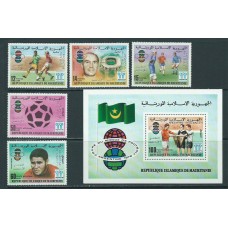 Mauritania - Correo Yvert 401/3+A188/9+H.22 ** Mnh  Deportes fútbol