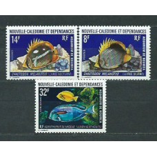 Nueva Caledonia - Correo Yvert 387/8+A145 ** Mnh Fauna. Peces