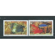 Nueva Caledonia - Correo Yvert 551/2 ** Mnh Fauna. Peces