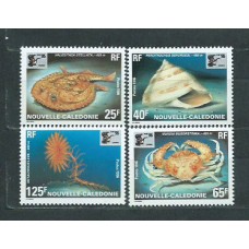 Nueva Caledonia - Correo Yvert 710/3 ** Mnh Fauna Marina