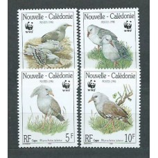 Nueva Caledonia - Correo Yvert 768/71 ** Mnh Fauna. Aves. WWF