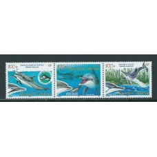 Nueva Caledonia - Correo Yvert 941/3 ** Mnh Fauna Marina. Delfines