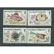 Polinesia - Correo Yvert 18/21 ** Mnh Fauna. Peces