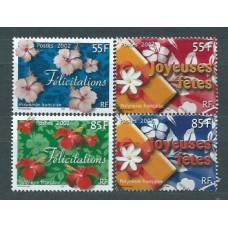 Polinesia - Correo Yvert 657/60 ** Mnh Flores