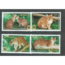 Senegal - Correo Yvert 1275/8 ** Mnh  Fauna gatos