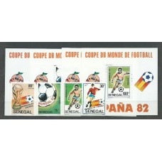 Senegal - Correo Yvert 575/8+Hb 26/29 ** Mnh  Deportes fútbol