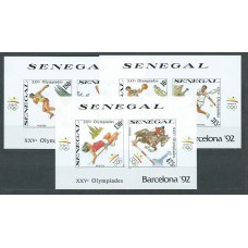 Senegal - Correo Yvert 815/20 - 3 Hojitas sin dentar ** Mnh  Olimpiadas de Barcelona