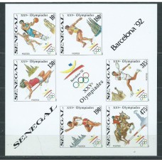 Senegal - Correo Yvert 815/20 Hojita sin dentar ** Mnh  Olimpiadas de Barcelona