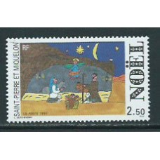 San Pierre y Miquelon - Correo Yvert 571 ** Mnh Navidad