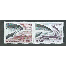 San Pierre y Miquelon - Correo Yvert 812/3 ** Mnh Fauna. Cetaceos