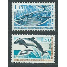 Tierras Australes - Correo Yvert 64/5 ** Mnh Fauna. Ballenas