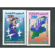 Tunez - Correo Yvert 1279/80 ** Mnh