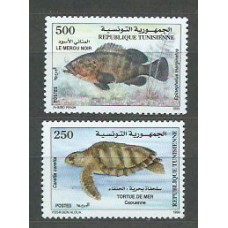 Tunez - Correo Yvert 1370/1 ** Mnh  Fauna marina