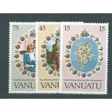Vanuatu - Correo Yvert 628/30 ** Mnh  Boda real