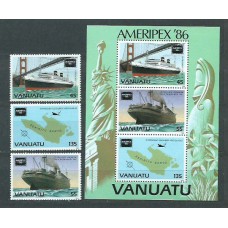 Vanuatu - Correo Yvert 740/2+H 9 ** Mnh  Barcos