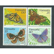 Vanuatu - Correo Yvert 856/9 ** Mnh  Fauna mariposas