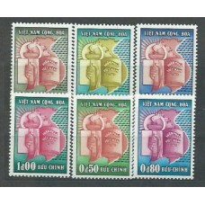 Vietnam del Sur - Correo Yvert 75/80 ** Mnh