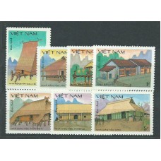 Vietnam Rep. Socialista - Correo 1986 Yvert 701/7 ** Mnh  Arquitectura