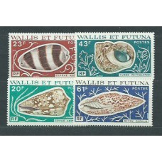 Wallis y Futuna - Correo Yvert 192/5 ** Mnh Fauna. Conchas