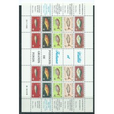 Wallis y Futuna - Correo Yvert 259/63 Hojita ** Mnh Fauna. Peces