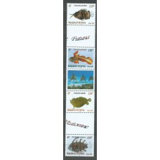 Wallis y Futuna - Correo Yvert 583/6 ** Mnh Fauna. Peces