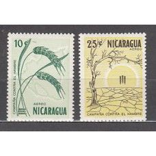 Nicaragua - Aereo Yvert 489/90 ** Mnh Campaña contra el hambre