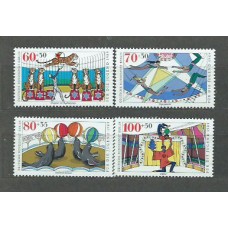 Alemania Berlin Correo 1989 Yvert 799/802 ** Mnh Circo